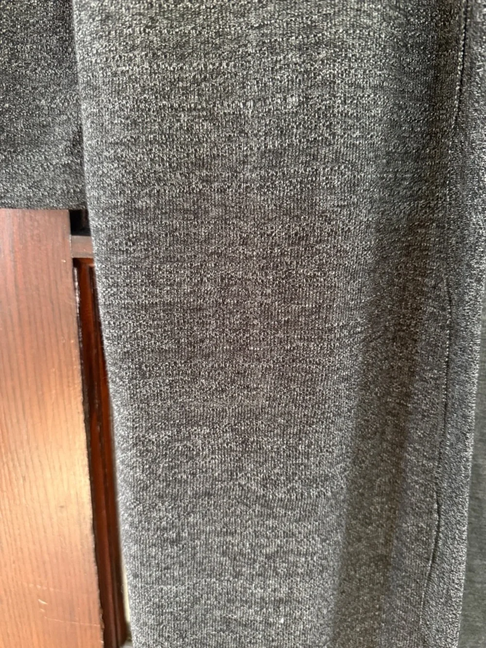 Long Open-Front Duster Cardigan in Heather Gray - Picture 3 of 6